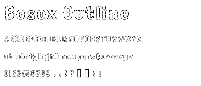 Bosox Outline font